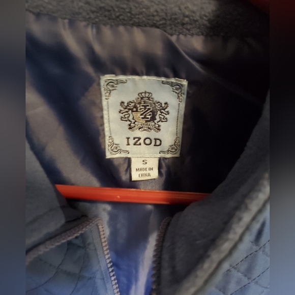 IZOD Blue quilted Vest women's size small side pockets - Picture 2 of 4